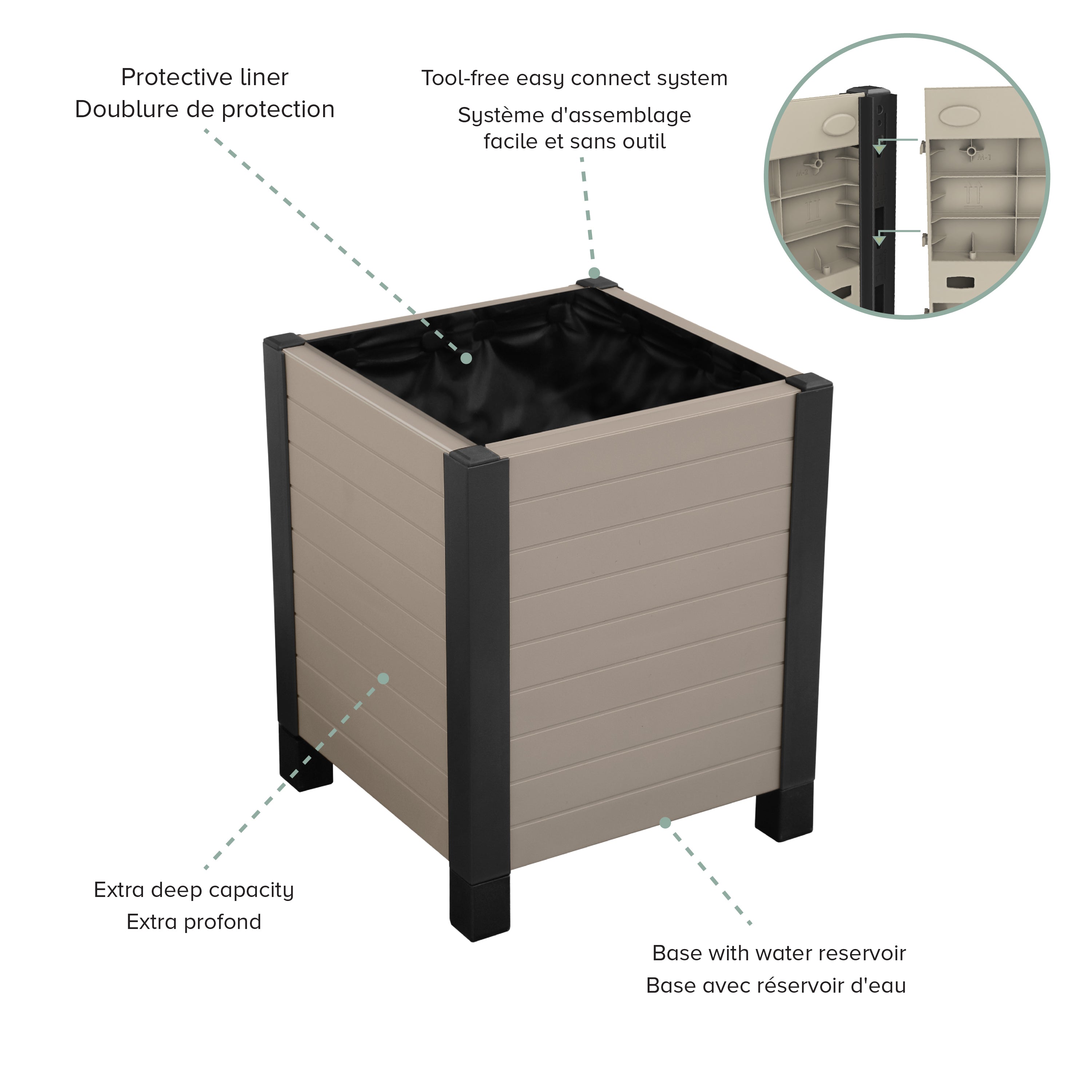 Flora 17"x17" Cube Planter