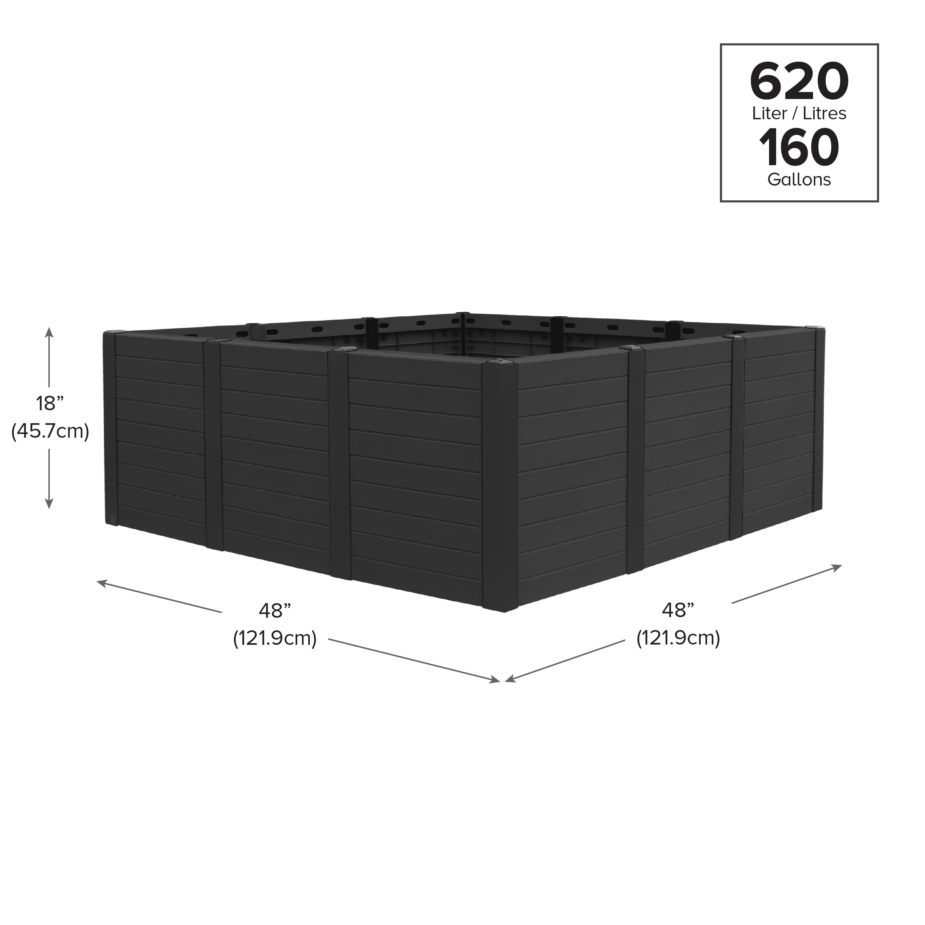Flora 48"x48" Raised Garden Bed