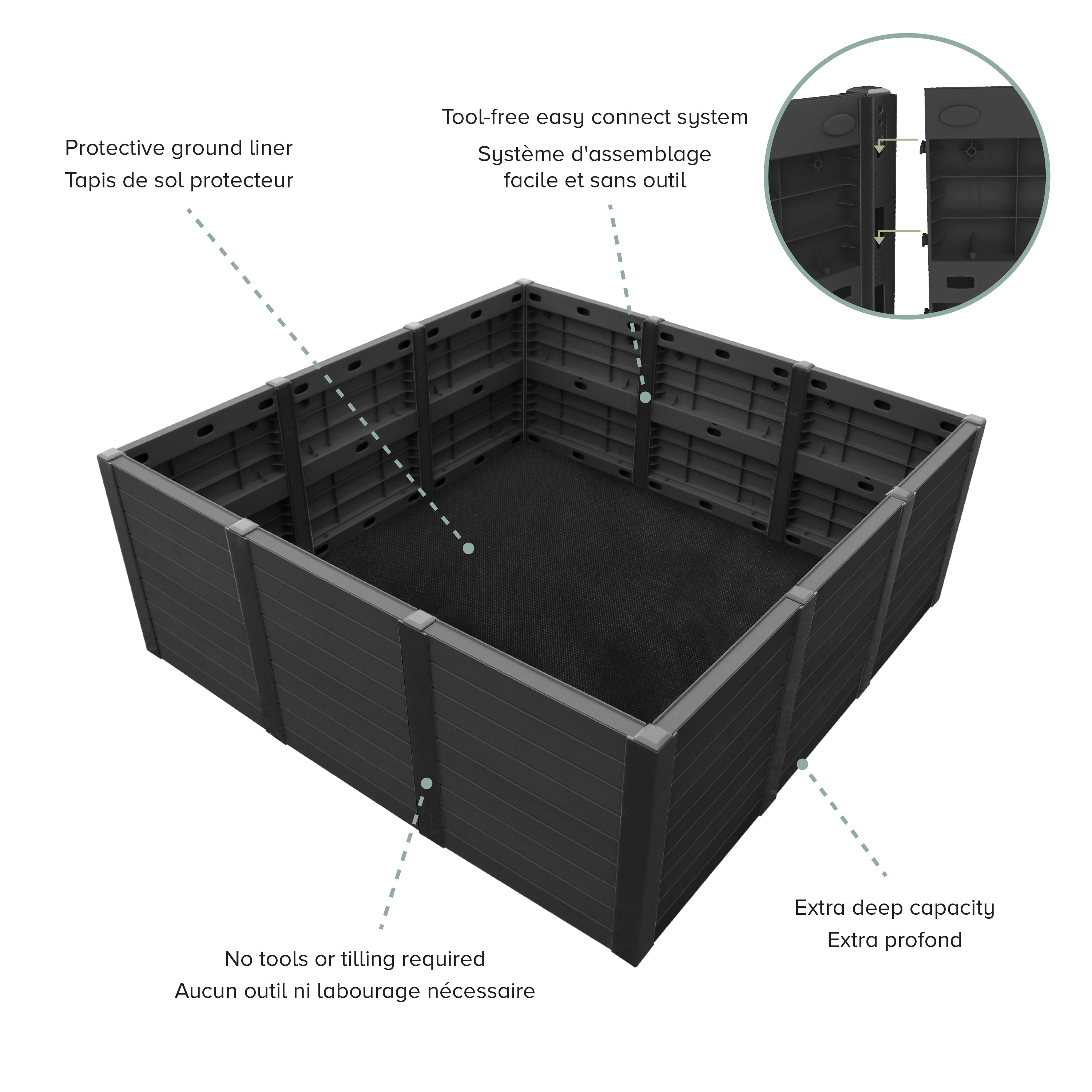 Flora 48"x48" Raised Garden Bed