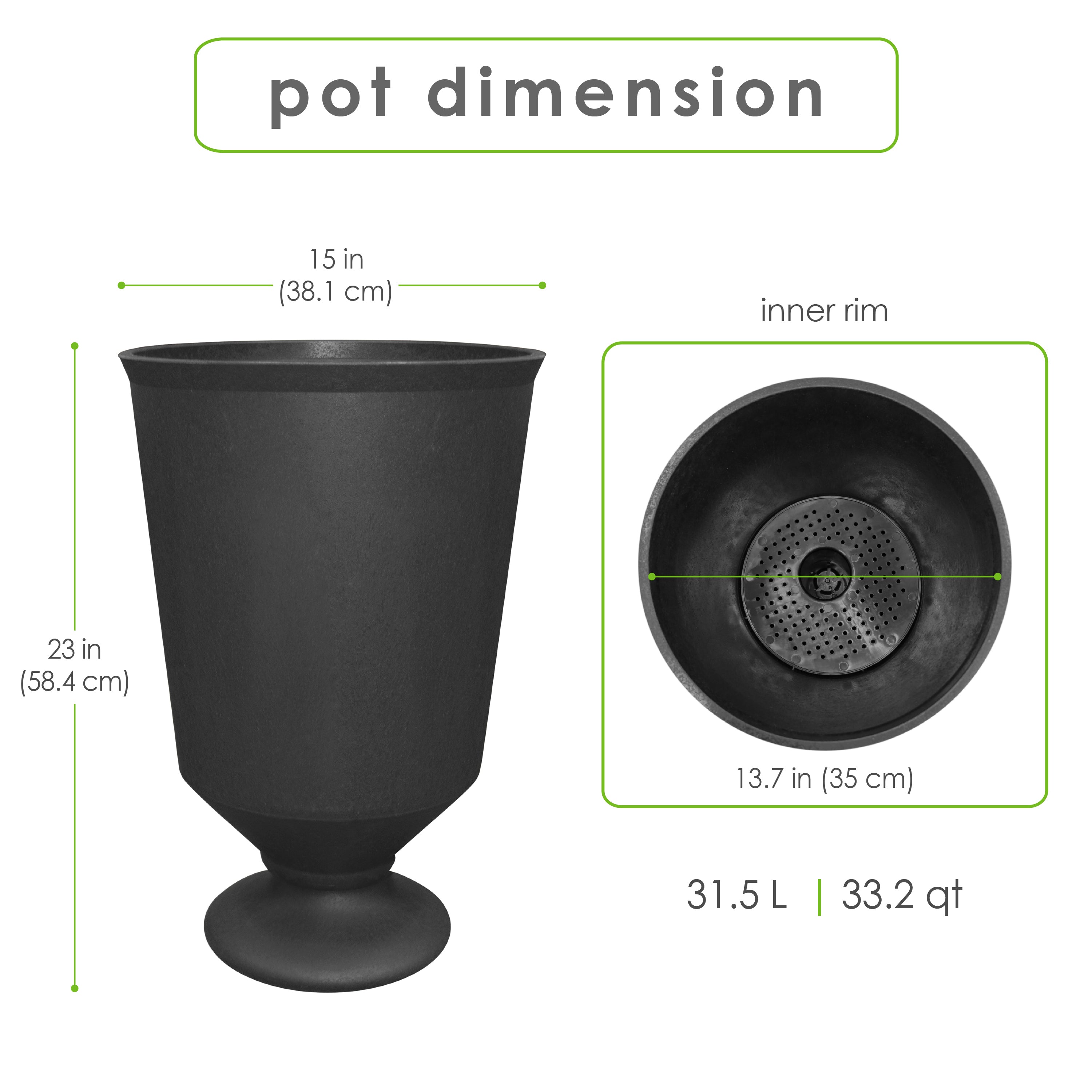 23" Vibrato Urn Planter