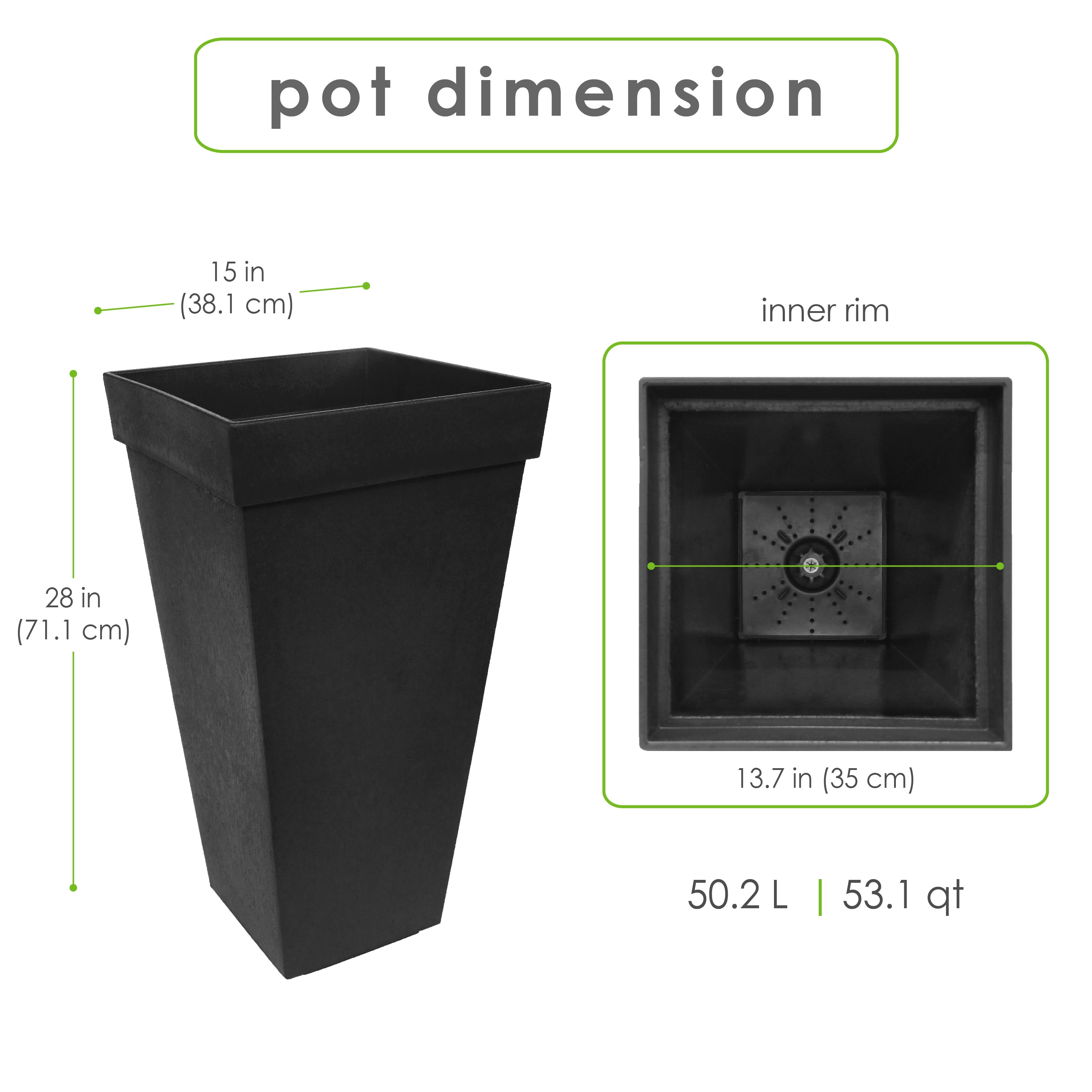 Jardinière Symphony 28"