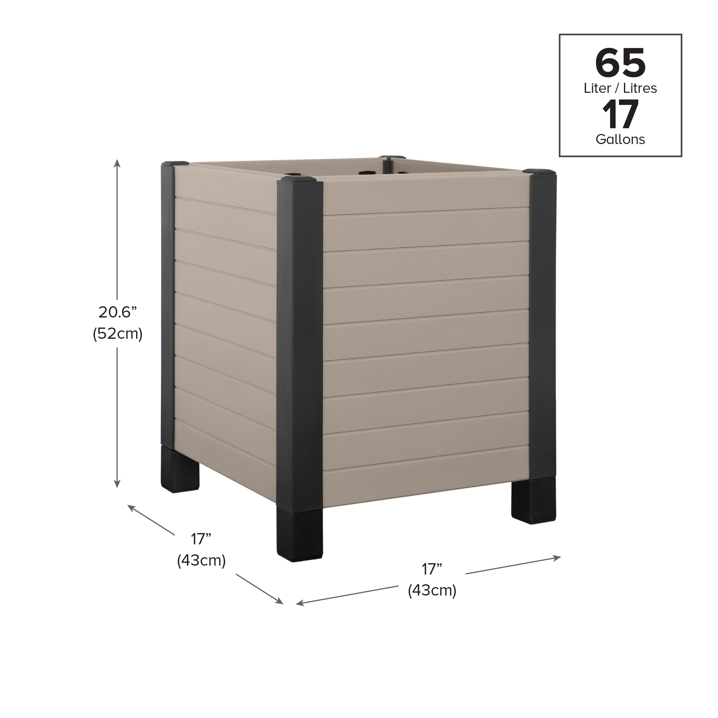 Flora 17"x17" Cube Planter